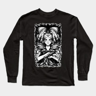 Princess of Ravens (on Black) Long Sleeve T-Shirt